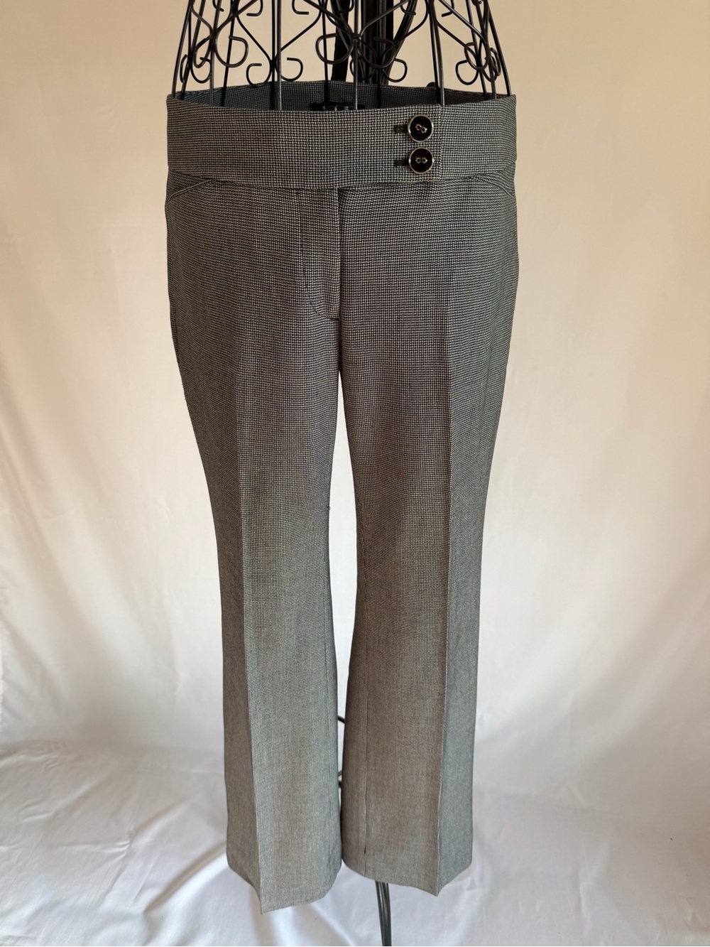 White House Black Market Gray Straight-Leg Dress Trousers